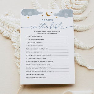 Babies In The Bible Twinkle Star Baby Shower-spel Inbjudningar