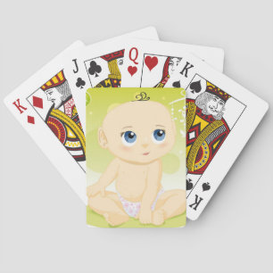 Babiesbeten som leker kort casinokort