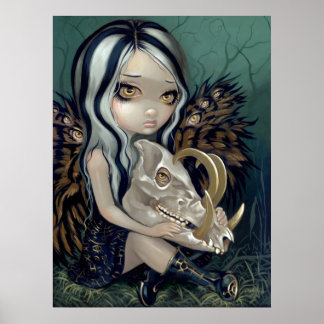 Babirusa Skull Art Skriv ut gothic Fairy lowbrow Poster
