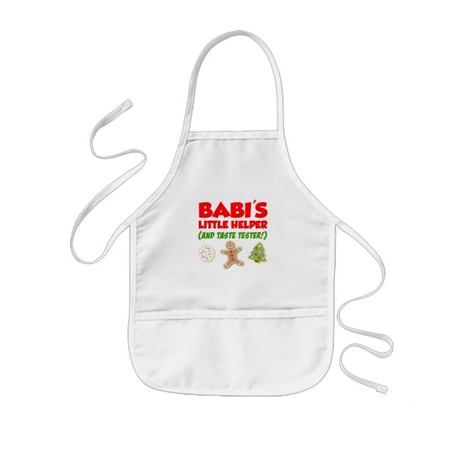 Babis lilla Helper-julkookies Apron Barnförkläde (Framsidan)