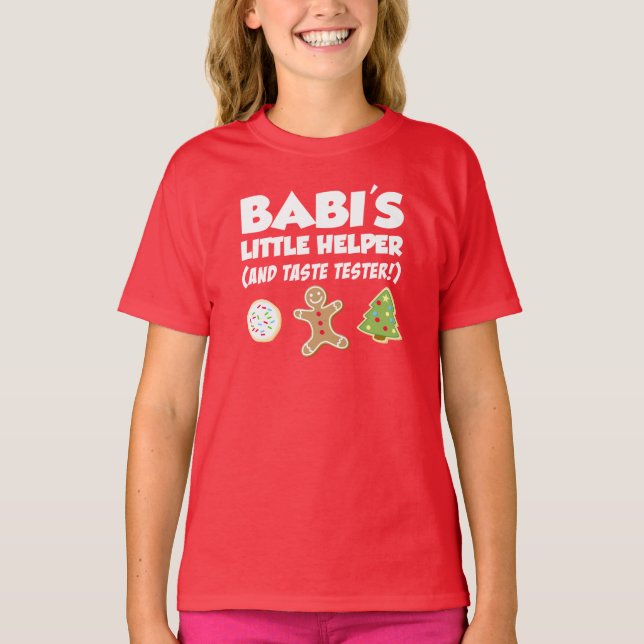 Babis lilla Helper-julkookies T-Shirt (Framsida)