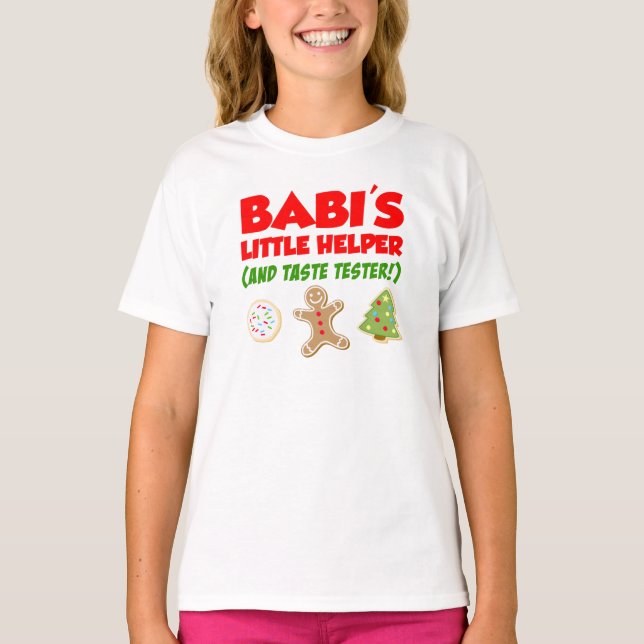 Babis lilla Helper-julkookies T-Shirt (Framsida)