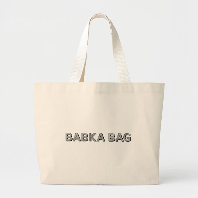Babka Bag Natural Jumbo Tote Tygkasse (Framsidan)