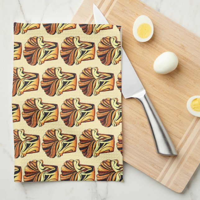 Babka Chocolate Bread Slice Loaf Jewish Bakery Kökshandduk (Vikt i Fjärdedel)