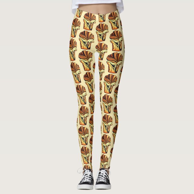 Babka Chocolate Bread Slice Loaf Jewish Bakery Leggings (Framsida)