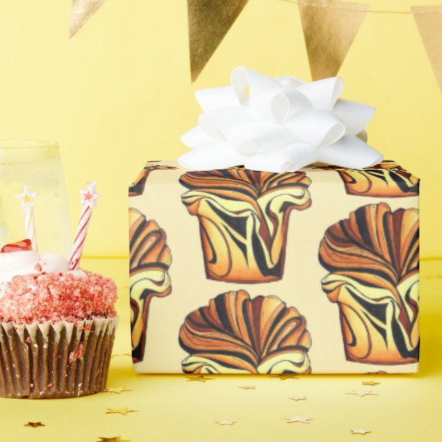 Babka Chocolate Bread Slice Loaf Jewish Bakery Presentpapper (Födelsedagsfest)