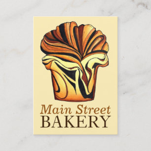 Babka Chocolate Bread Slice Loaf Jewish Bakery Visitkort