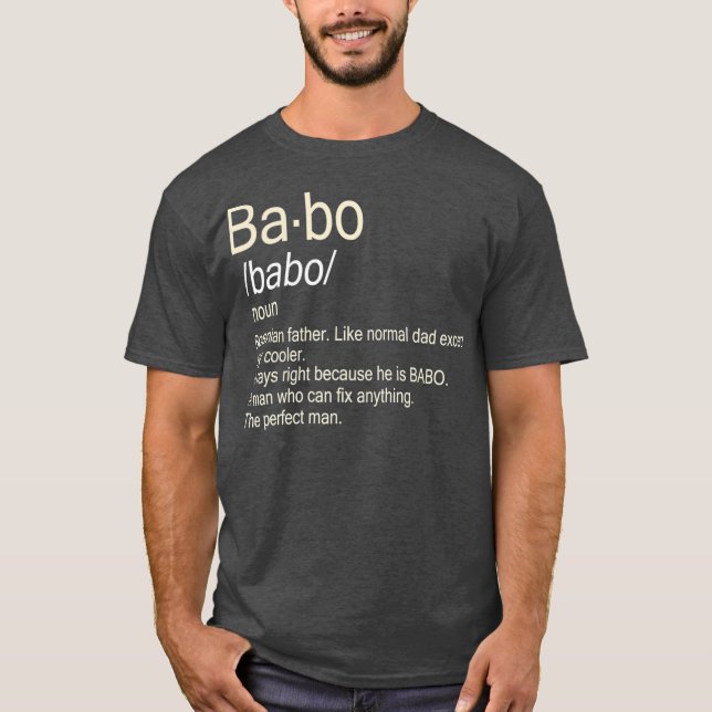 Babo Bosnian Pappa T Shirt (Framsida)