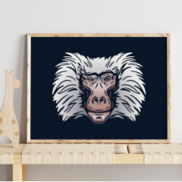 Baboon African Print | Baboon Animal Print Poster