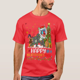 Baboon Animal Lover Funny Lycklig Baboon HelloTack T Shirt
