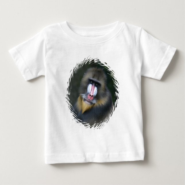 Baboon Ansikte Infant Creeper Tee Shirt (Framsida)