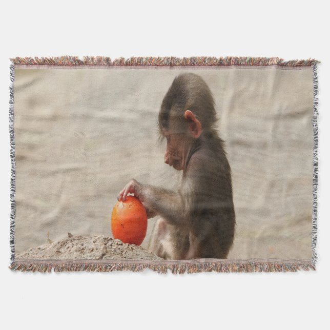 Baboon Baby Filt (Framsidan)