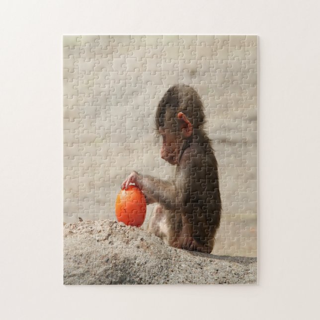 Baboon Baby Pussel (Vertikal)