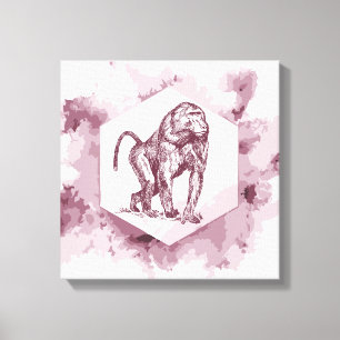Baboon Canvastryck