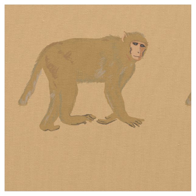 Baboon Monkey Art  Tyg (Närbild)