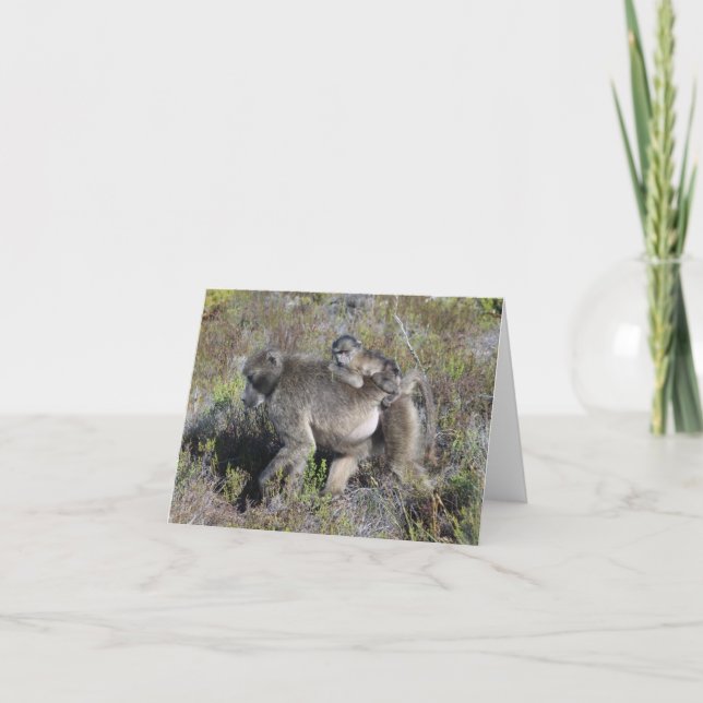 Baboon Notecard Kort (Framsida)