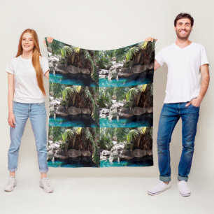 Baboon på Paradise, Medium Fleece Blanket