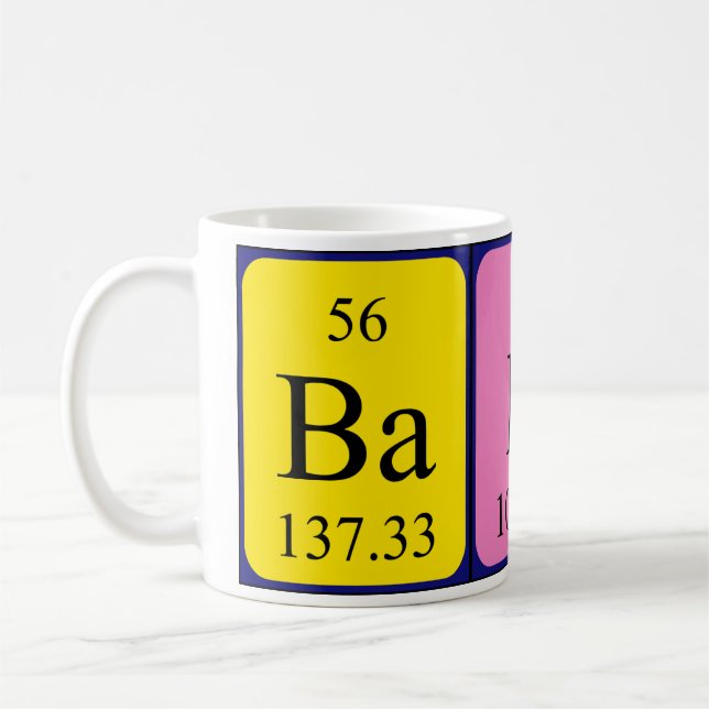 Babs periodiska bord namn mugg (Vänster)