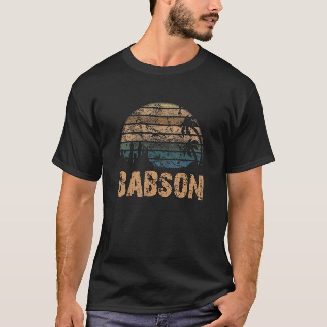 Babson Vintage Sunset Distressed T Shirt (Framsida)