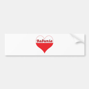 Babunia polska Heart Bildekal