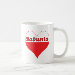 Babunia polska Heart Kaffemugg