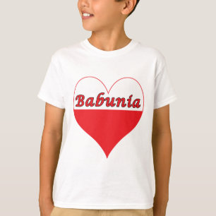 Babunia polska Heart T-shirt
