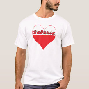 Babunia polska Heart T-shirt