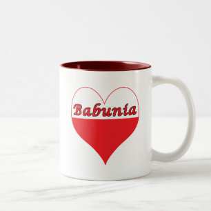 Babunia polska Heart Två-Tonad Mugg