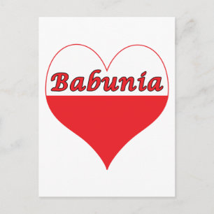 Babunia polska Heart Vykort