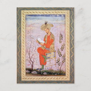 Babur Reading, Mughal Vykort