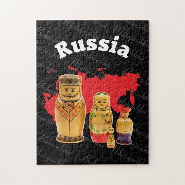 Babuschka Matrjoschka Matryoshka  Puzzles Pussel (Vertikal)