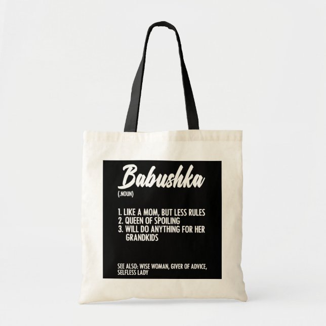 Babushka Definition Grandmor Mor Russian Tygkasse (Framsidan)