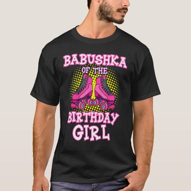 Babushka från födelsedagsknappens roller Skatin T Shirt (Framsida)