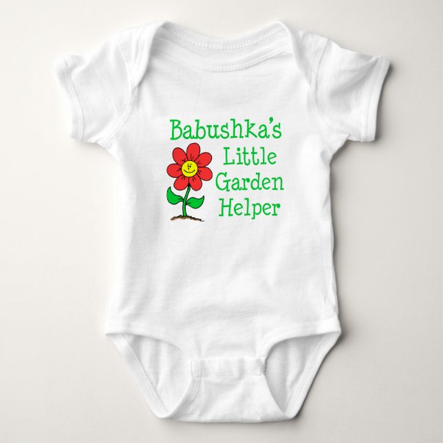 Babushka Little Garden Helper T Shirt (Framsida)