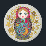 Babushka Russian Nests Matrioshka Magnet<br><div class="desc">Söt Babushka-design,  det gör skillnad i din hemdekanter! Designad efter ART CULT - Pro Design Studio ©</div>