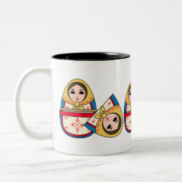 Babushka Ukrainska kapslingen Dolls Coffee Mugg