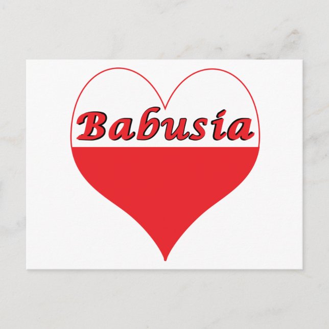 Babusia polska Heart Vykort (Framsida)