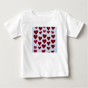 Baby 12 m. vit t-shirt med röd hjärna
