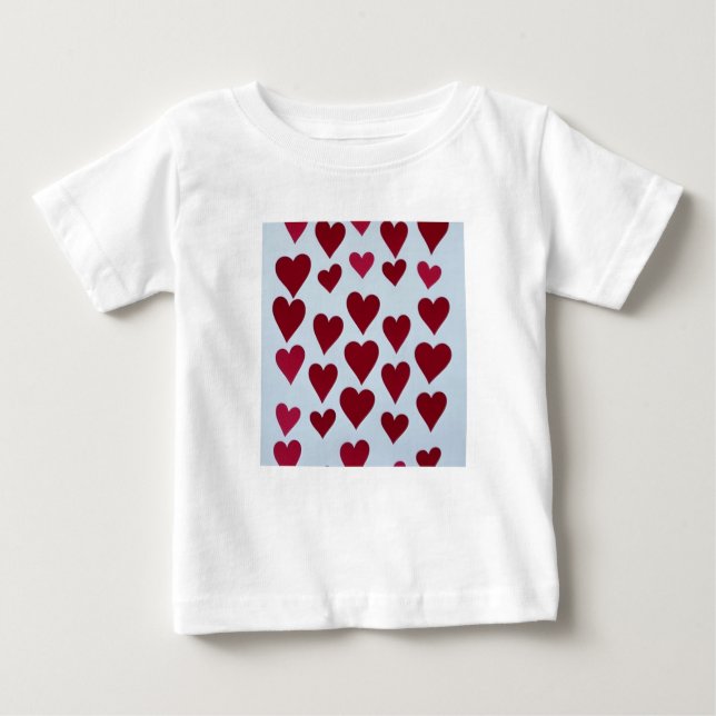 Baby 12 m. vit t-shirt med röd hjärna (Framsida)