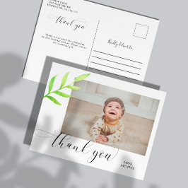 Baby 1:a födelsedag Tack för vattenfärgsbyten Vykort