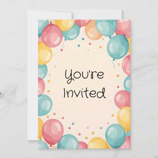 Baby 1:a födelsedagarutformandet inbjudningar (Framsida)