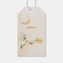 Baby 1:a födelsedagspresent, märkre presentetikett