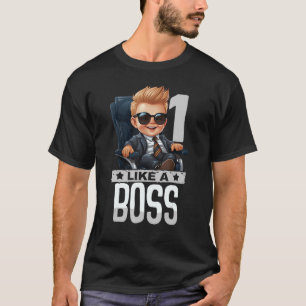 Baby 1:a födelsedagstjejen 1 år som ett Chef-barn T Shirt