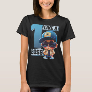 Baby 1:a födelsedagstjejen 1 år som ett Chef-barn T Shirt