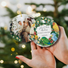 Baby 1:a första julen - Tropiska exotiska morötter Julgransprydnad Keramik