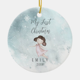 Baby 1:a jul Flicka Julgransprydnad Keramik