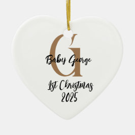 baby 1:a juldagen julgransprydnad keramik