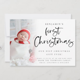 Baby 1:a julfoto meddelande
