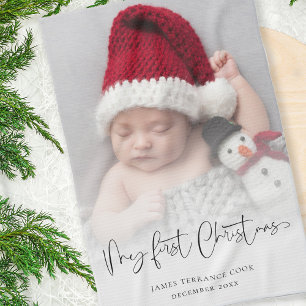 Baby 1:a julfotoutskriften Namn år Kökshandduk
