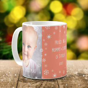 Baby 1:a julhelgen Ny mamma och fotopatset Pappa 2 Kaffemugg